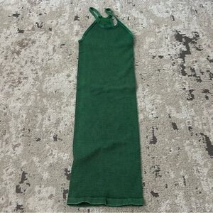 Free People Movement Green Ribbed Tight Mini Dress Size XS/S